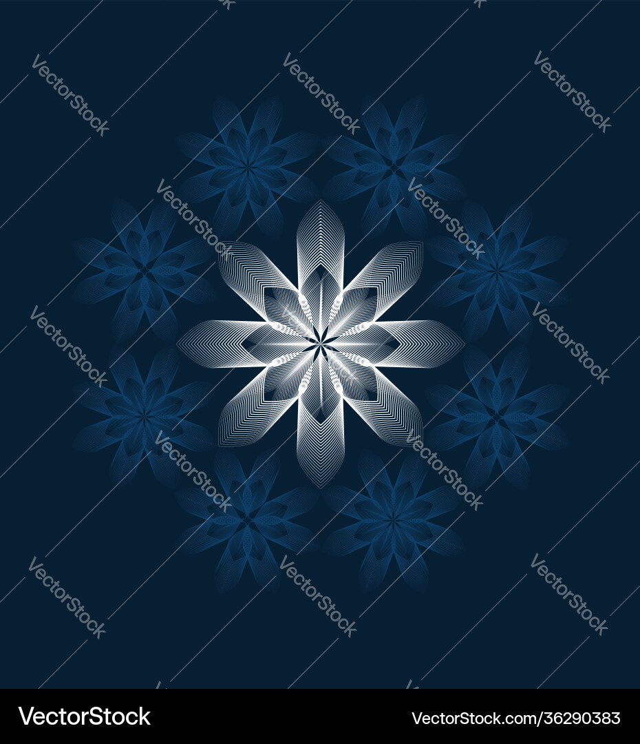 Linear pattern repeating abstract leaves vector image