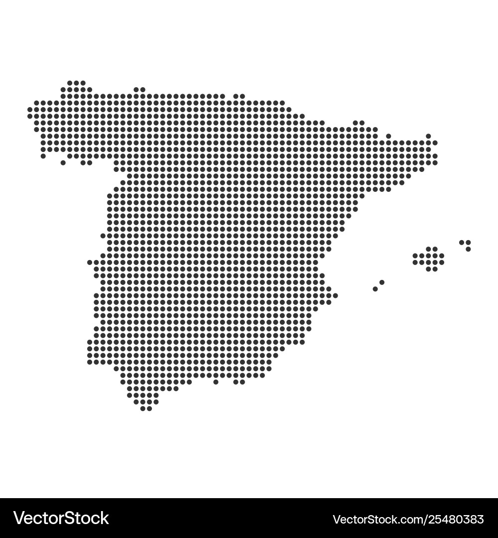 Map with dot Royalty Free Vector Image - VectorStock