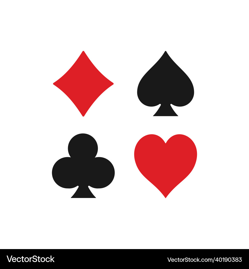 Playing Card Icon Set Vector Image