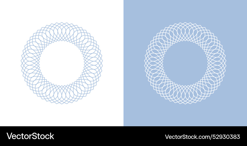 Set of symmetry round shape pattern design Vector Image