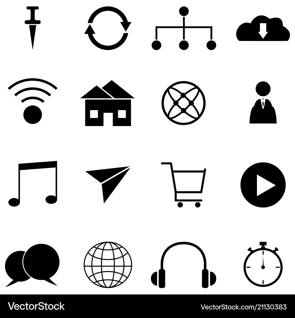 Web icon set vector image
