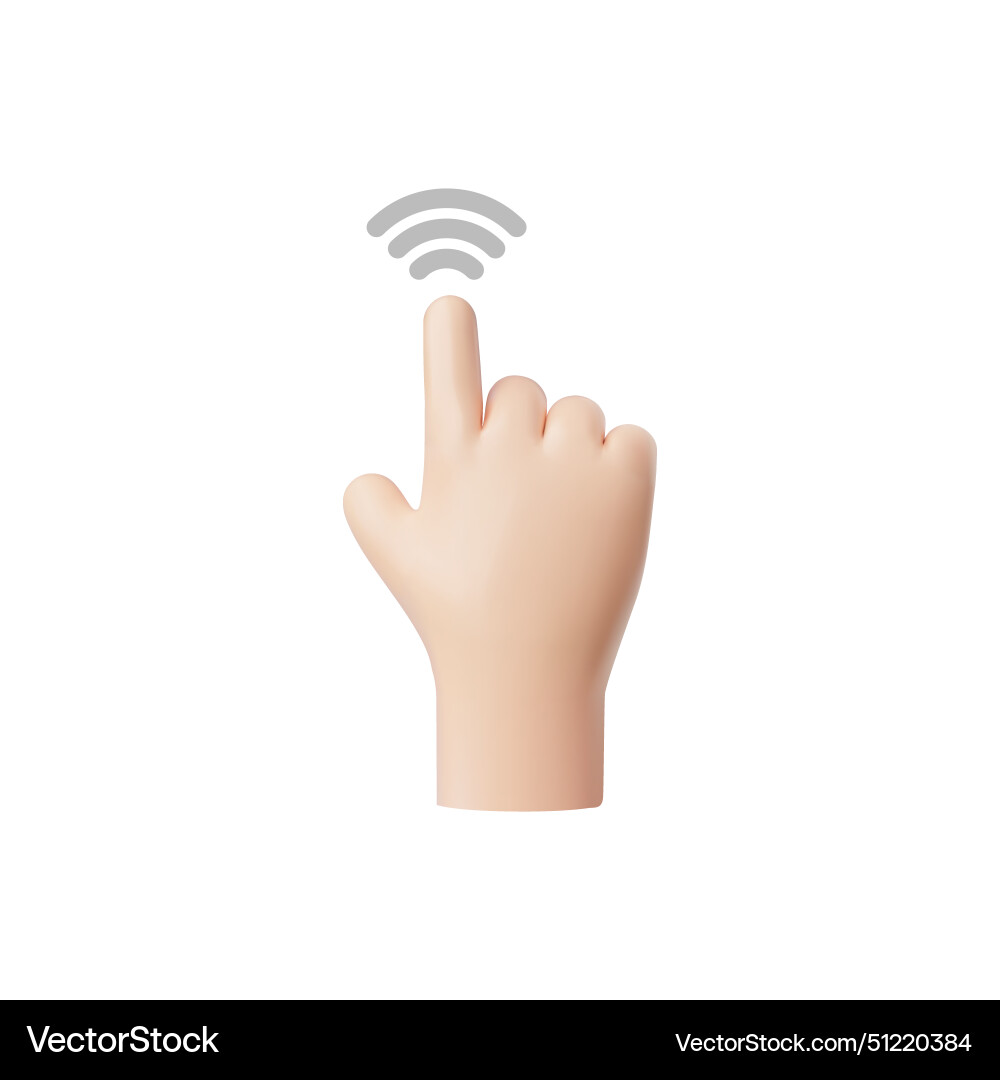 3d hand icon simulating gestures vector image
