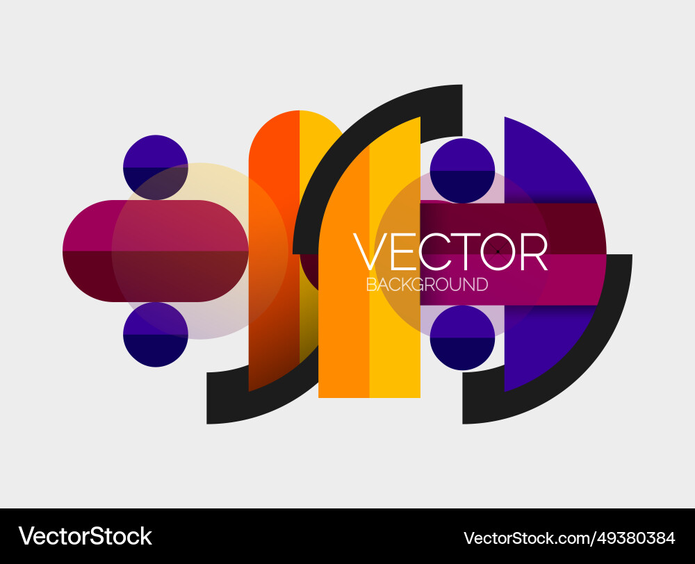 Abstract background geometric minimal round Vector Image