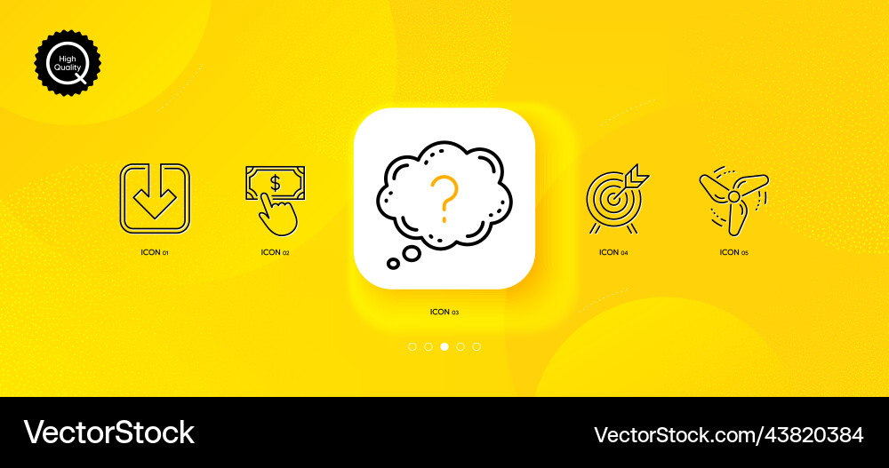 Archery question mark and load document minimal Vector Image