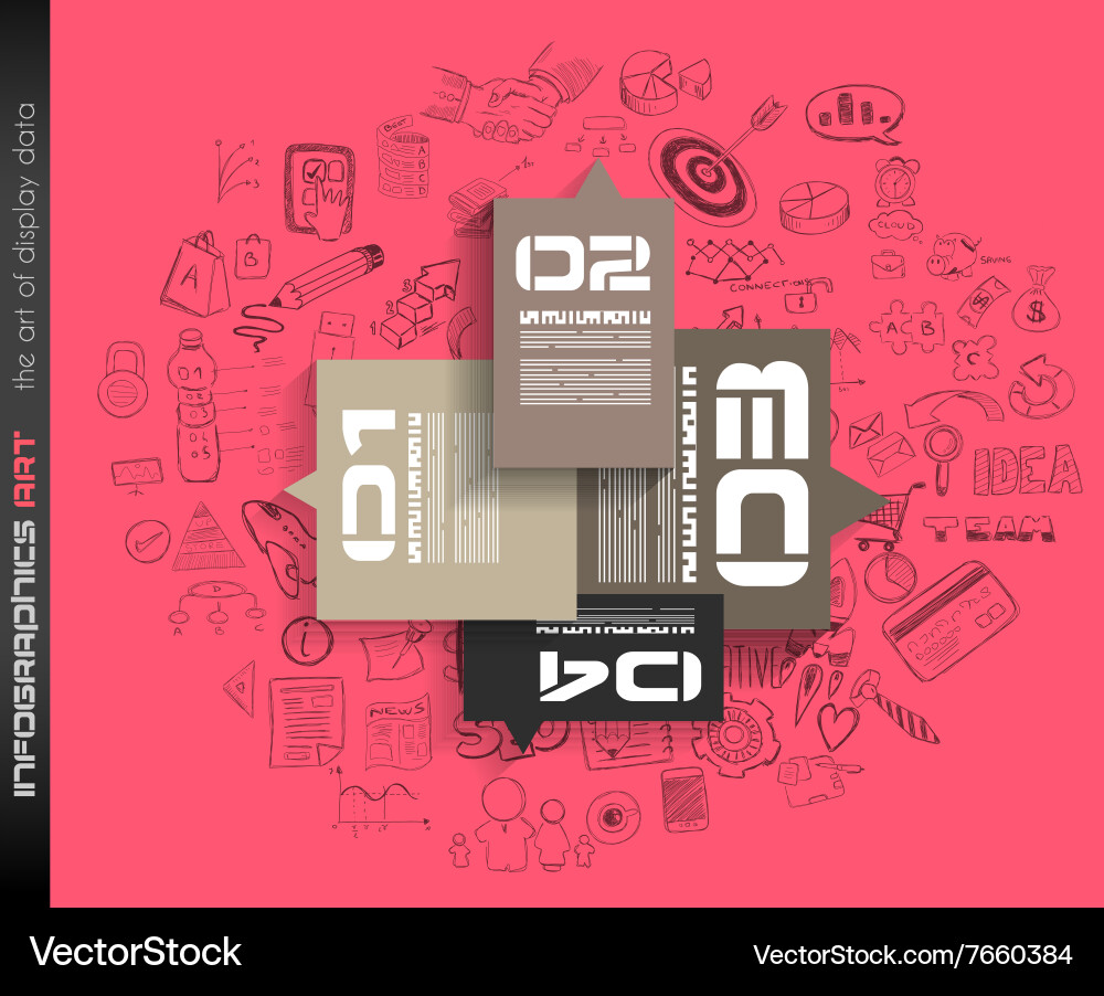 Clean infographic layout template for data vector image