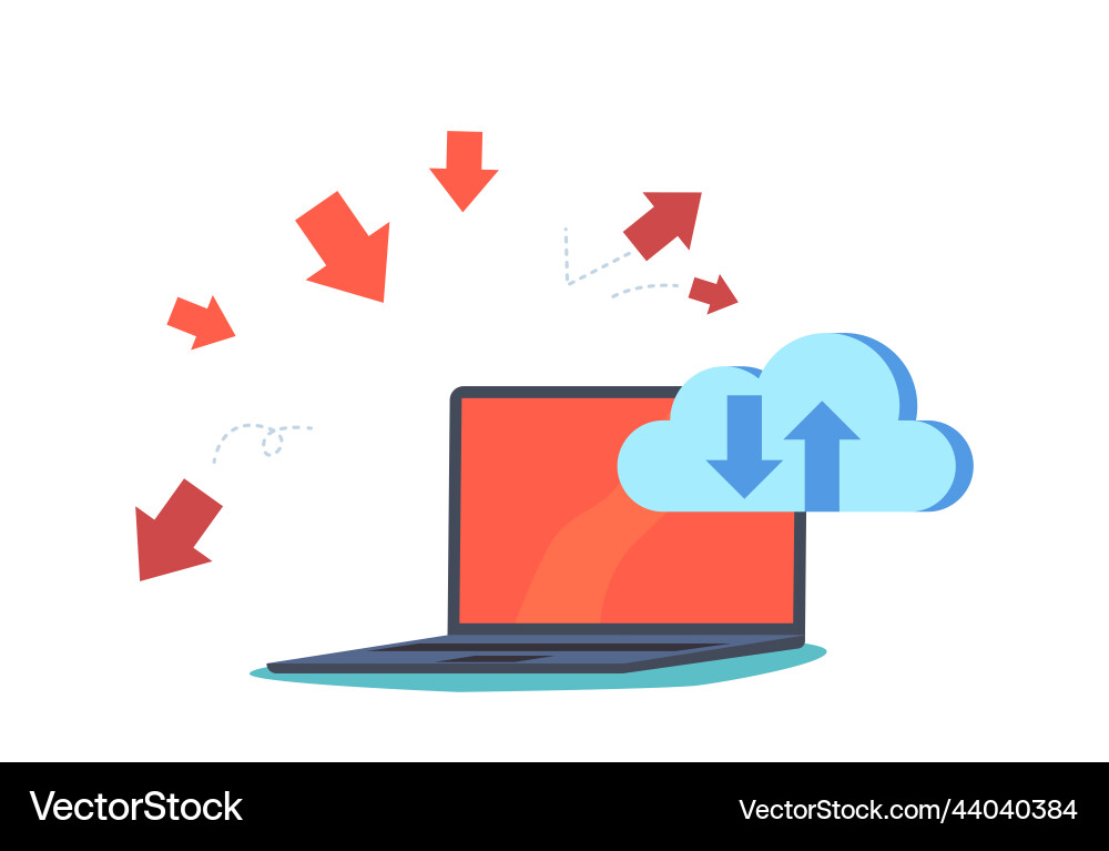 Cloud storage protection hacker and ddos attack Cloud storage protection hacker and ddos attack vector image