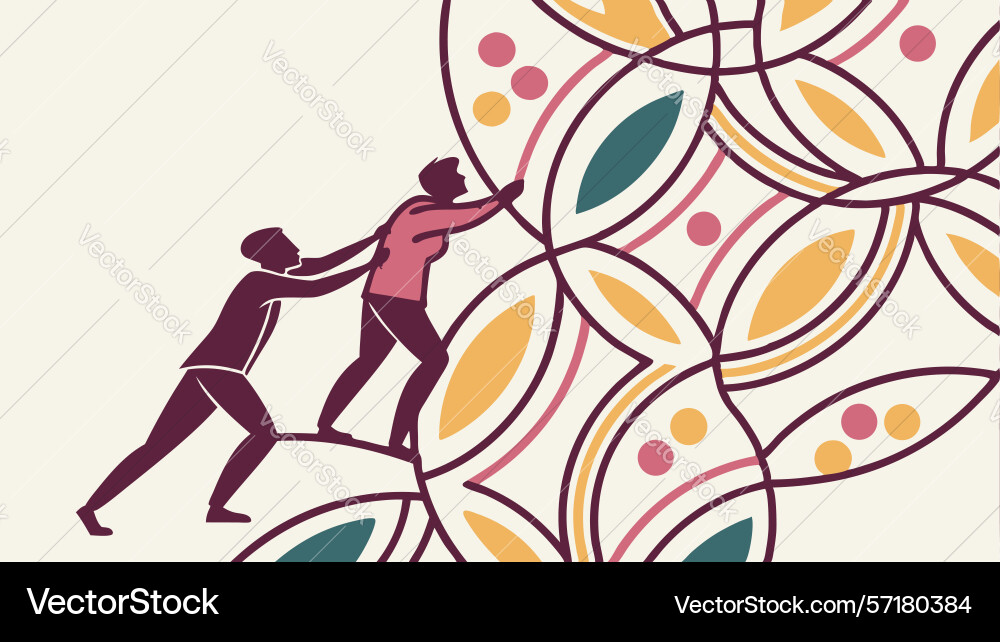 Collaborative problem solving with intertwined Vector Image