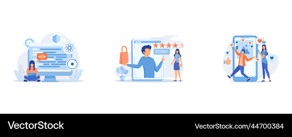Cross-platform frameworks abstract concept Vector Image