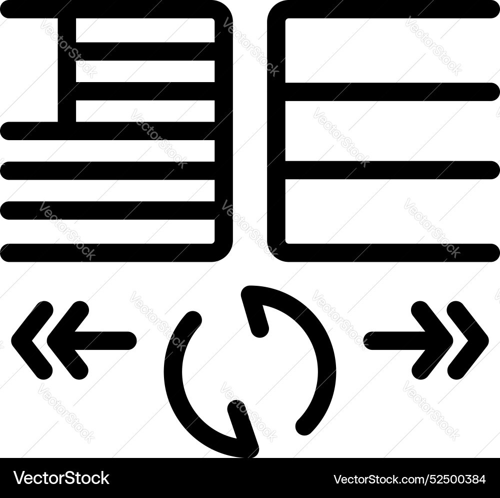 Data transferring with arrows and refresh icon vector image