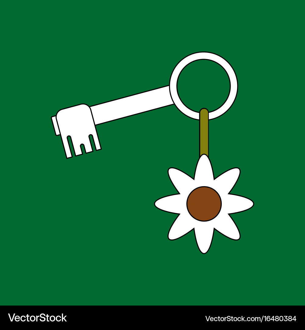 Flat icon design collection key and fob Vector Image