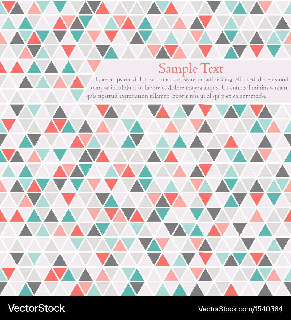 Geometric Triangle Pattern Background vector image