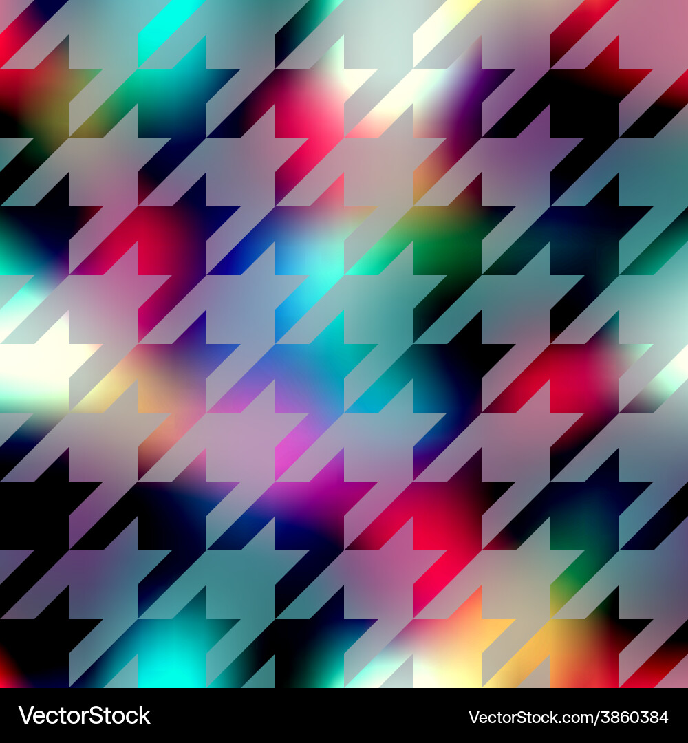 Houndstooth pattern on abstract geometric vector image