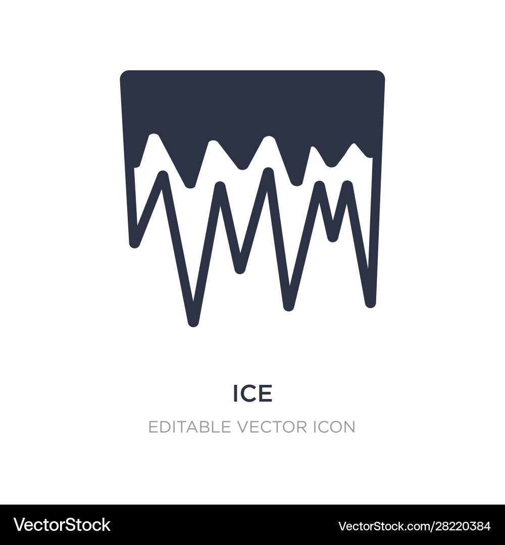 Ice icon on white background simple element from Vector Image