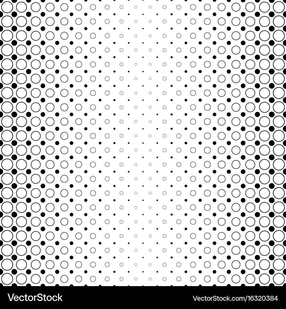 Monochrome abstract circle pattern background vector image