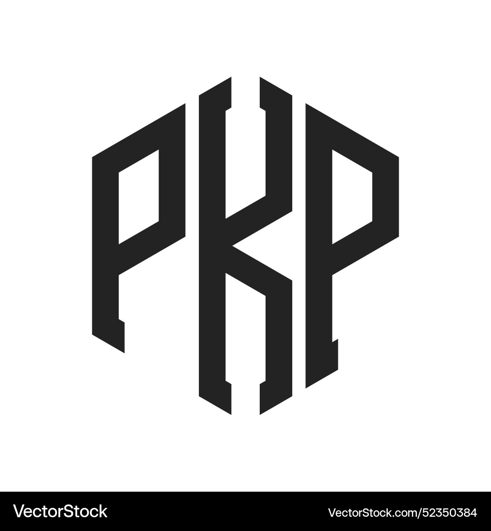 Pkp logo design initial letter monogram Vector Image