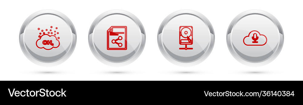 Set line methane emissions reduction share file Set line methane emissions reduction share file vector image