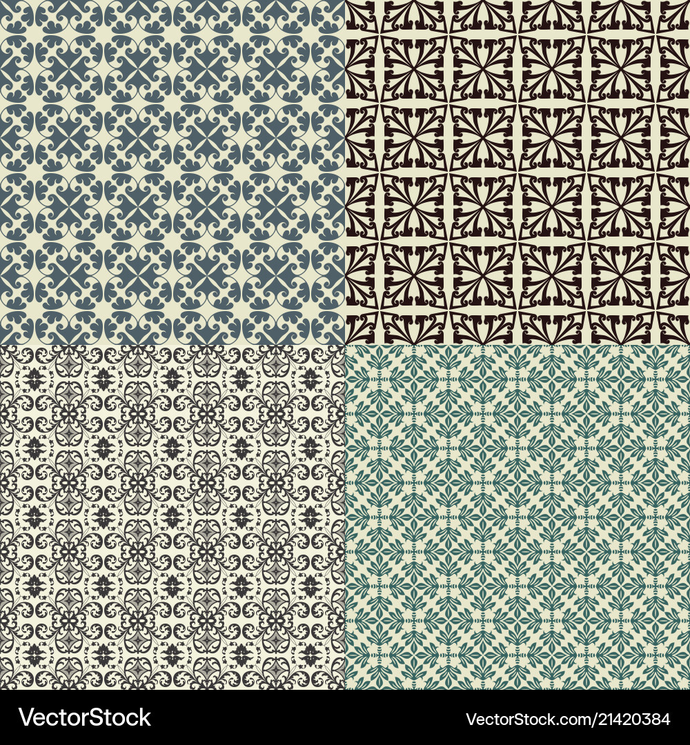 Set of seamless pattern Set of seamless pattern Vector Image