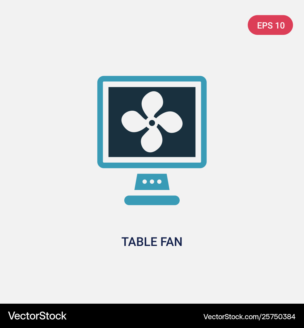 Two color table fan icon from tools and utensils vector image
