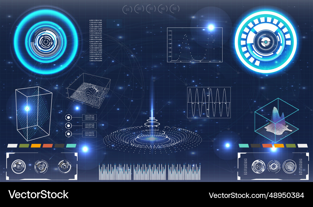 User-friendly hud interface User-friendly hud interface vector image