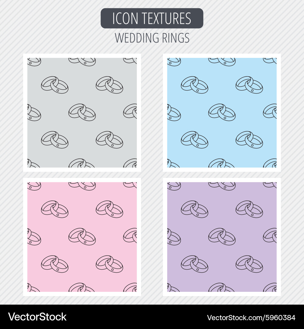 Wedding rings icon bride and groom jewelry vector image