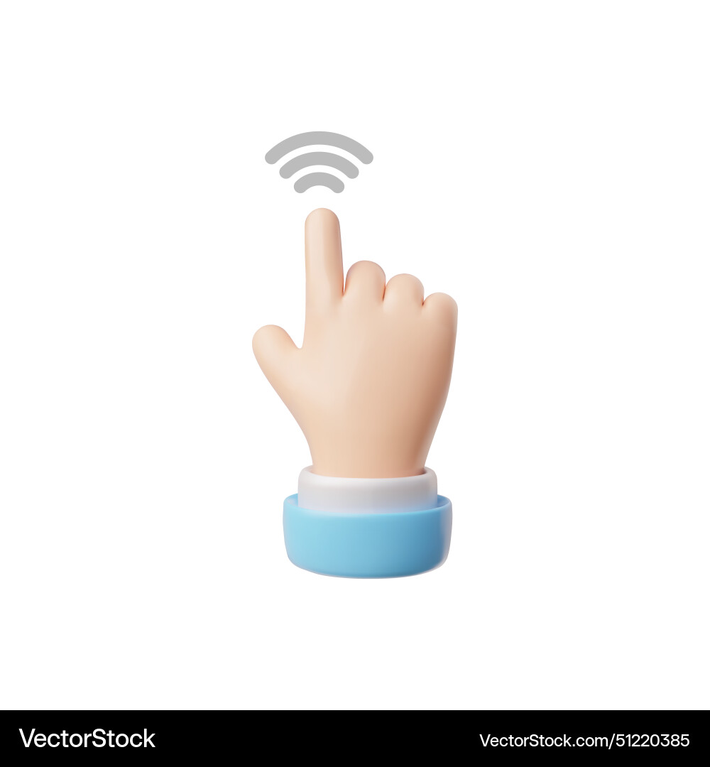 3d hand icon simulating gestures Vector Image