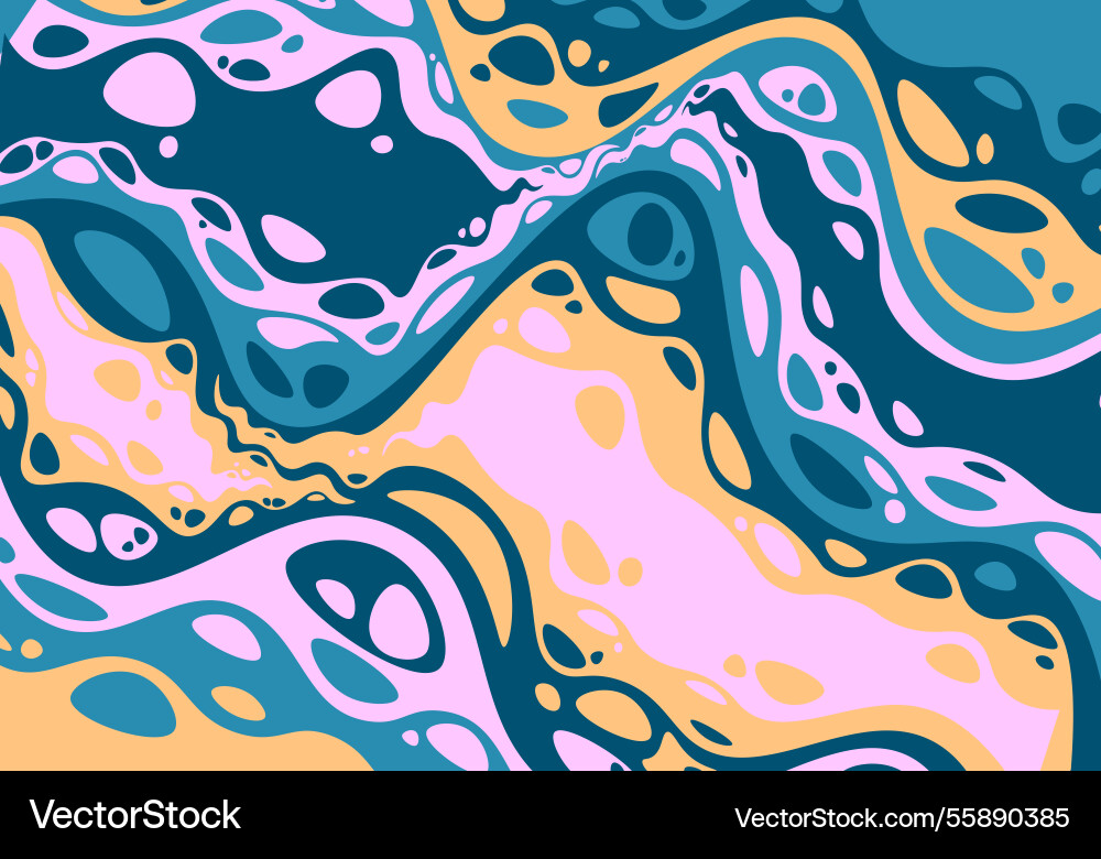 Abstract colorful psychedelic groovy background Vector Image
