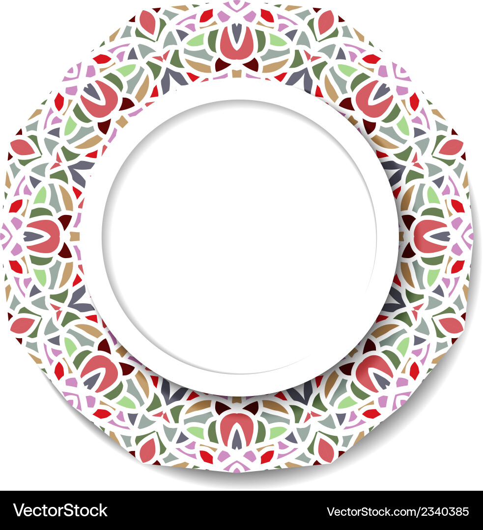 Abstract design element on the mosaic background vector image