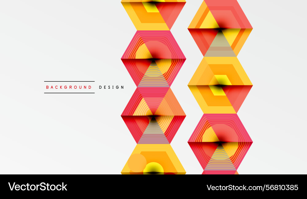 Abstract geometric pattern hexagons overlap Abstract geometric pattern hexagons overlap vector image