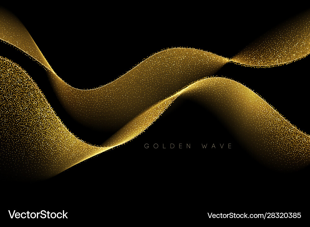Abstract shiny color gold wave design element Abstract shiny color gold wave design element vector image