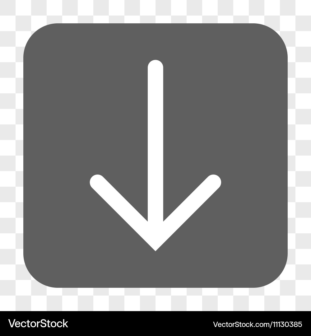 Arrow down rounded square button Vector Image