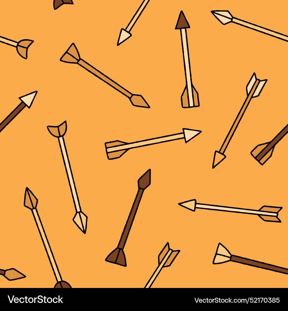 Bunch of arrow seamless pattern design Vector Image