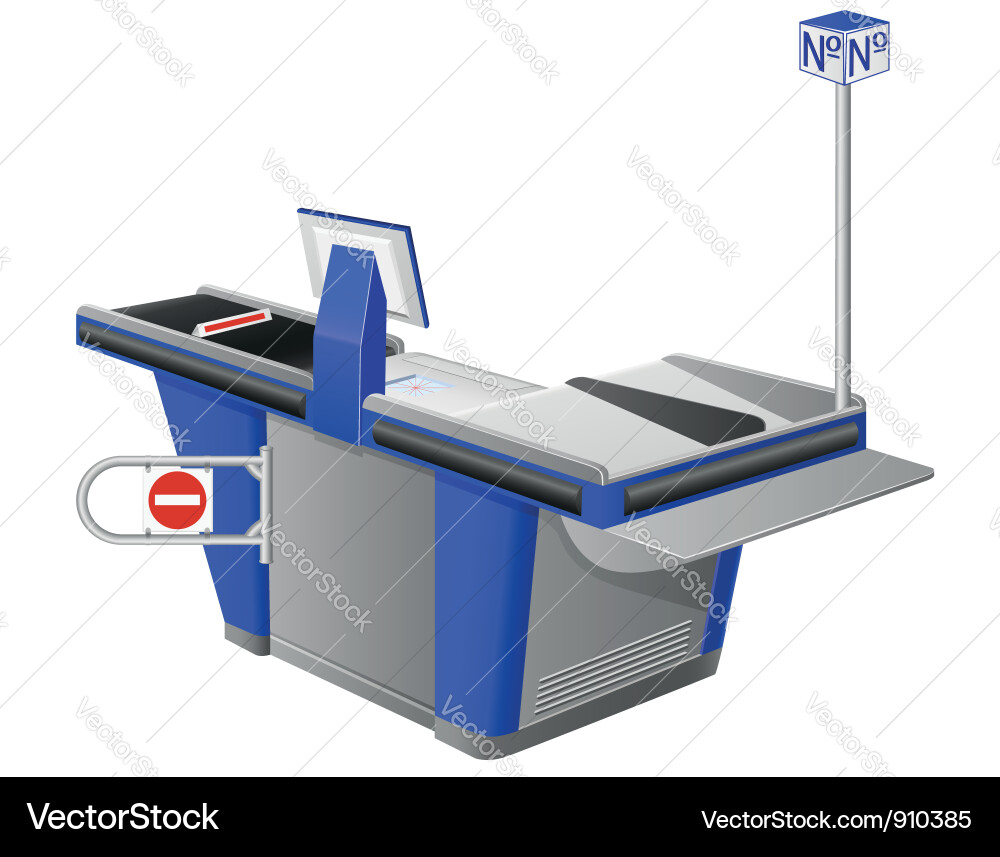 Cash Register Terminal Vector Image