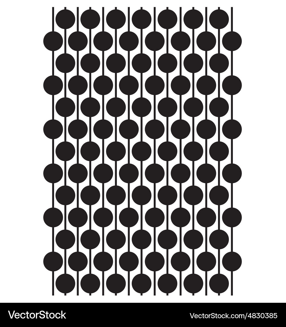 Circles on a string block pattern vector image