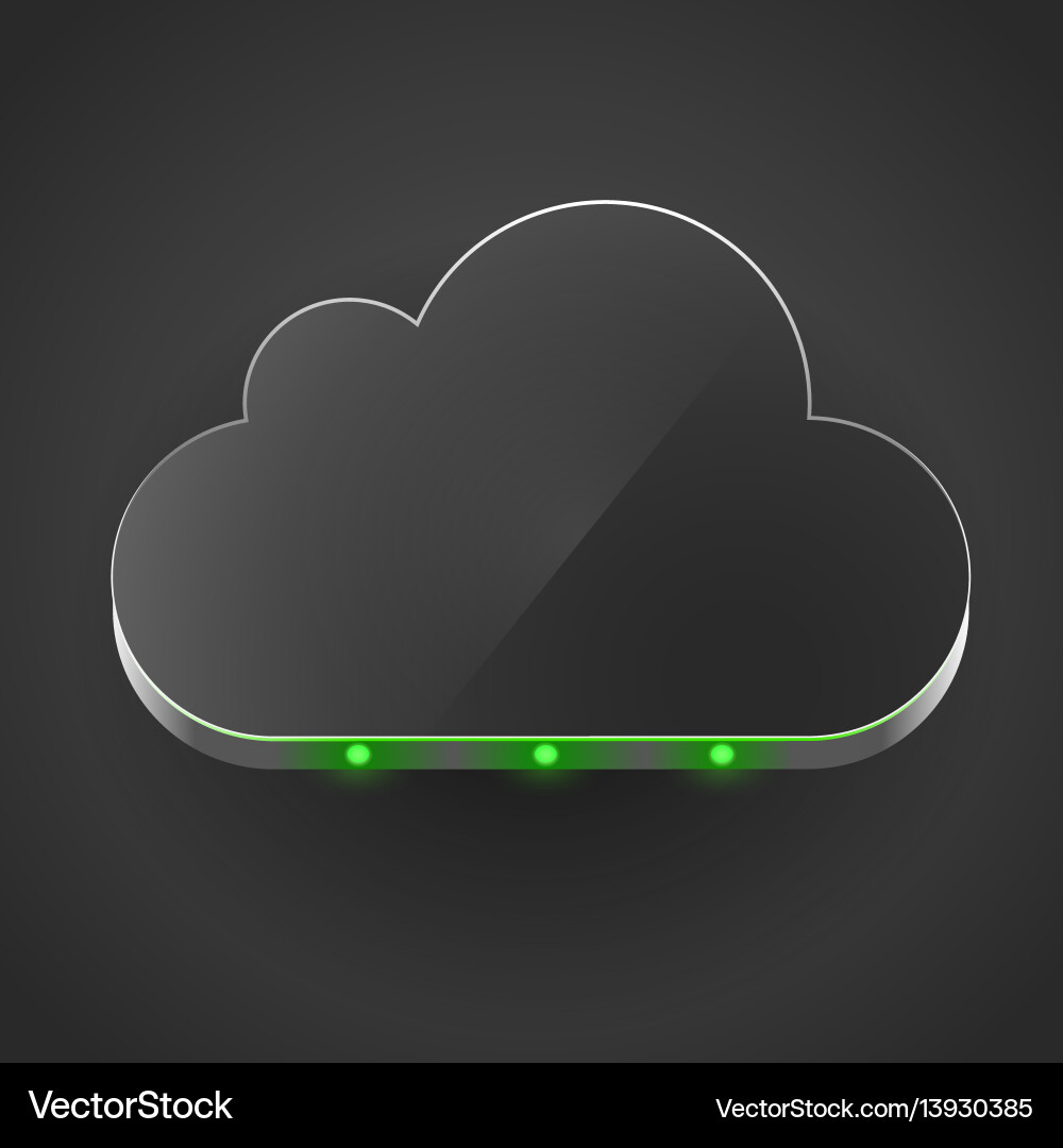 Cloud technology computing concept led Cloud technology computing concept led vector image