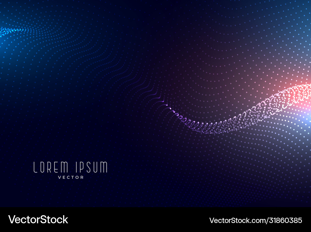 Digital technology particle wave abstract Vector Image
