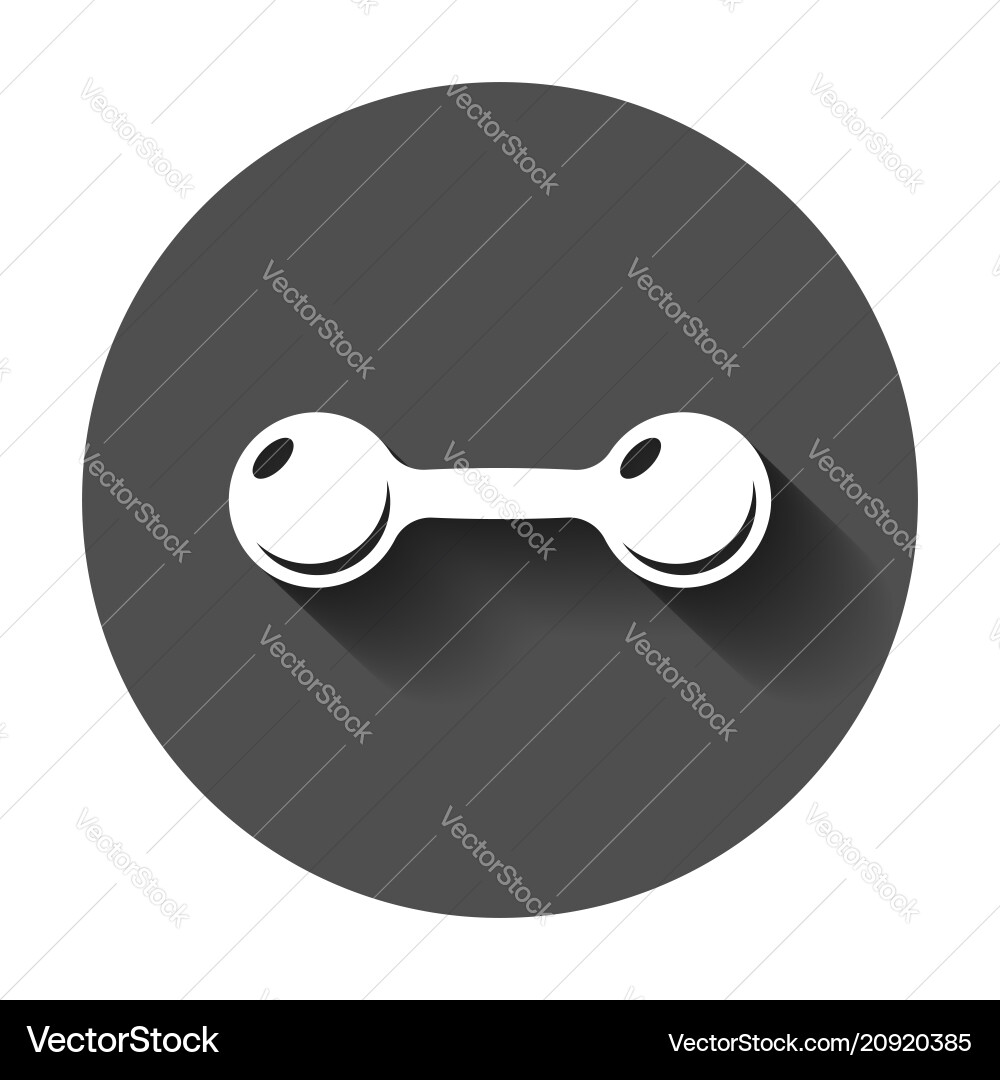 Dumbbell fitness gym in flat style barbell Dumbbell fitness gym in flat style barbell vector image