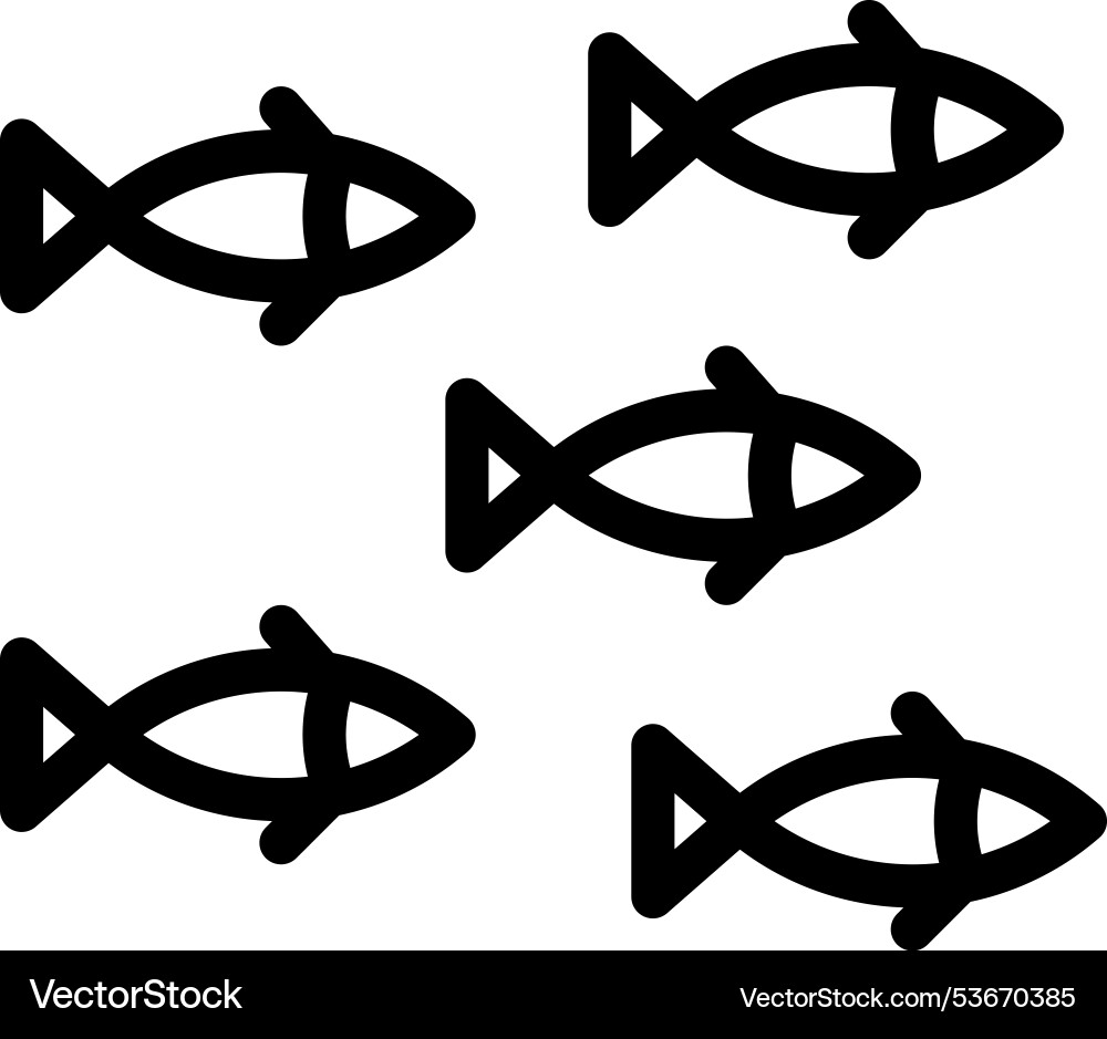 Fishing net icon thin linear style design Vector Image