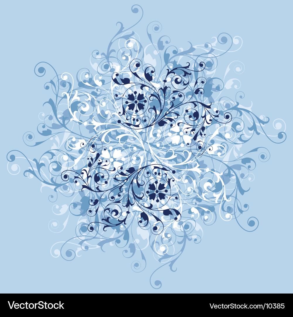 Floral Scroll Pattern Vector Image