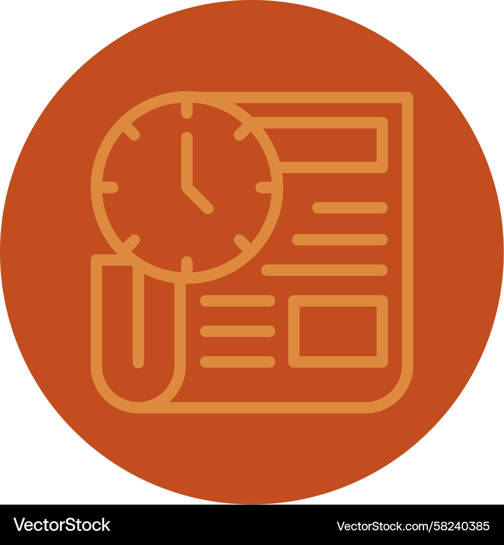 Multi-Color Countdown Clock Icon Vector Image