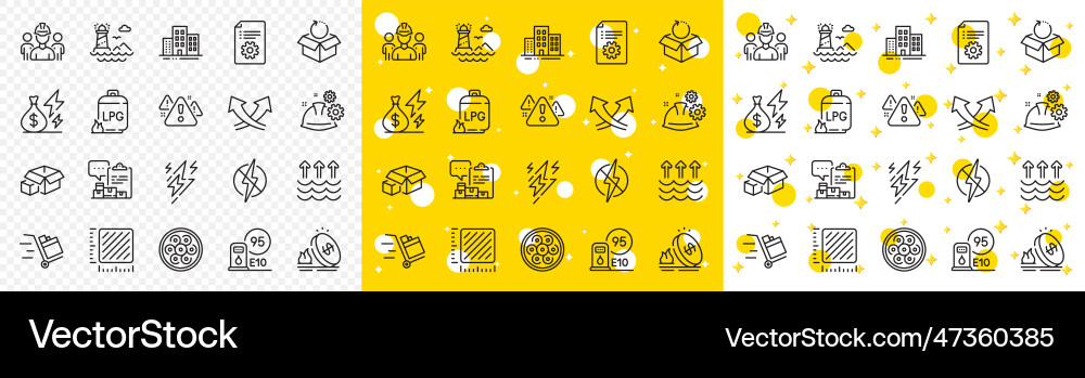 Outline intersection arrows return package Outline intersection arrows return package vector image