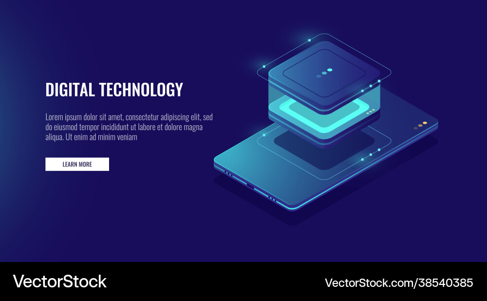 Personal data information storage smartphone vector image