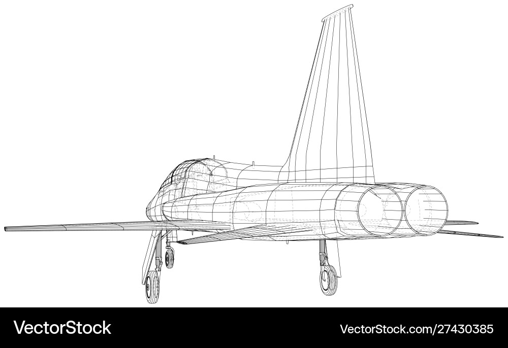 Plane wireframe concept created Plane wireframe concept created vector image