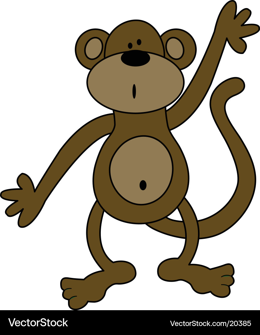 Playful Monkey Royalty Free Vector Image - VectorStock