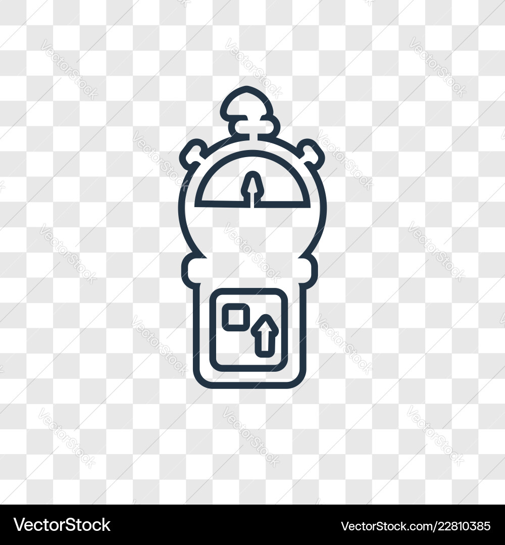 Scale concept linear icon isolated on transparent Scale concept linear icon isolated on transparent vector image
