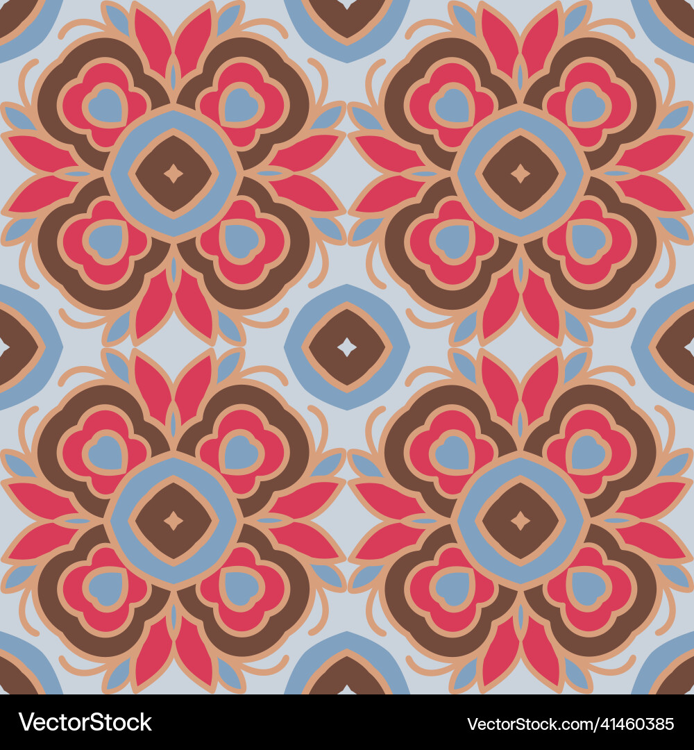 Seamless pattern with mosaic tiles Seamless pattern with mosaic tiles vector image