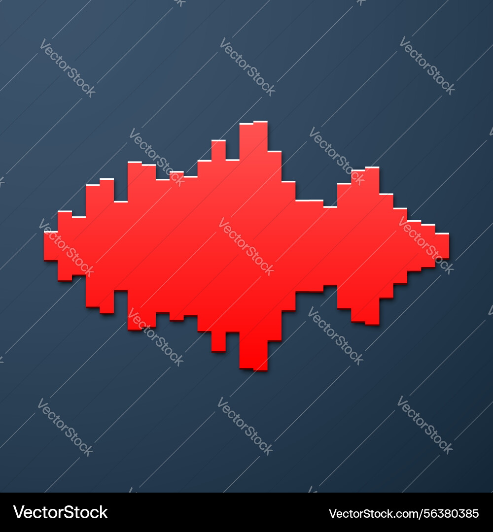 Silhouette of sound waveform with shadow Silhouette of sound waveform with shadow Vector Image