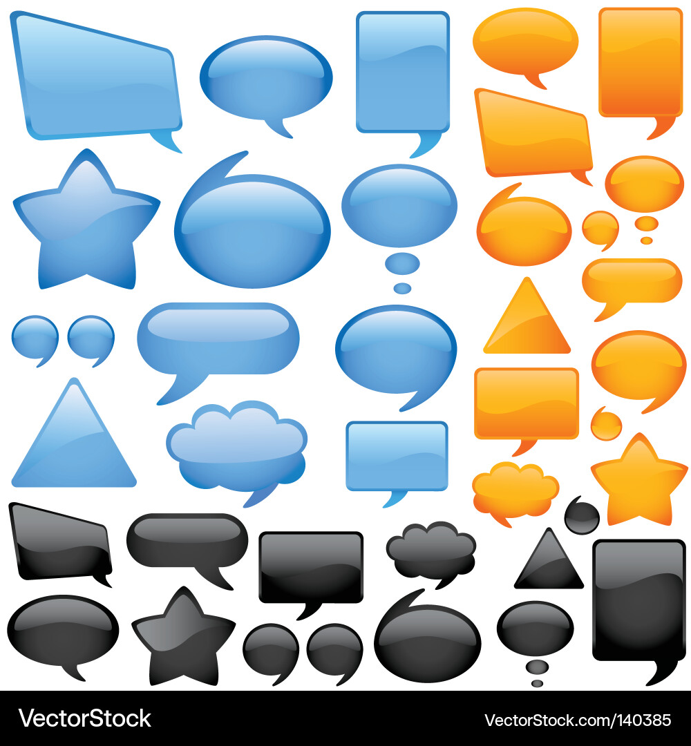 Speech Bubbles Collection Vector Image