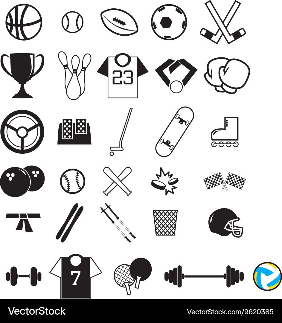 Sports Icon Collection Vector Image