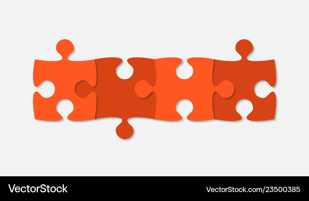 Stücke Puzzle Banner die vier Schritte Infografik Stücke Puzzle Banner die vier Schritte Infografik vektorbild