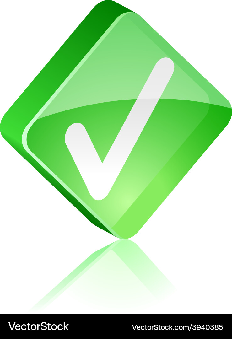Validation button vector image